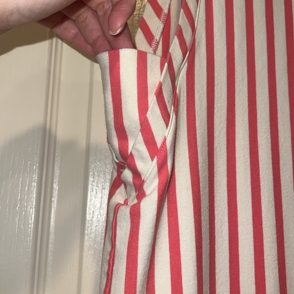 Johnston & Murphy Coral and Cream Striped Cotton Tank Dress - Picture 5 of 7